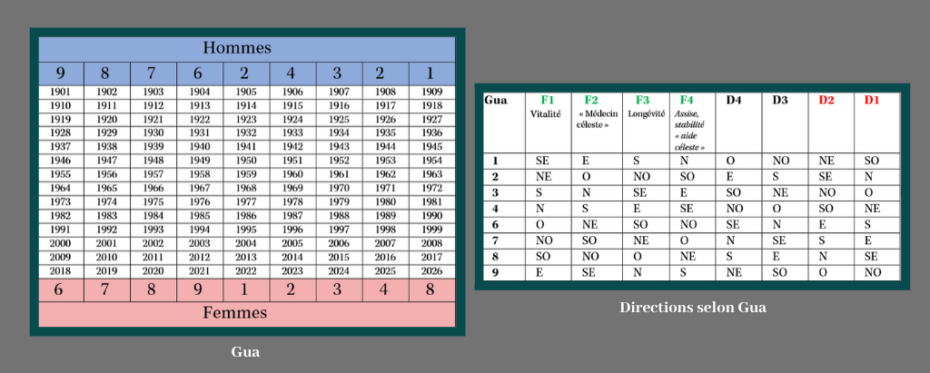 Tableau Gua directions